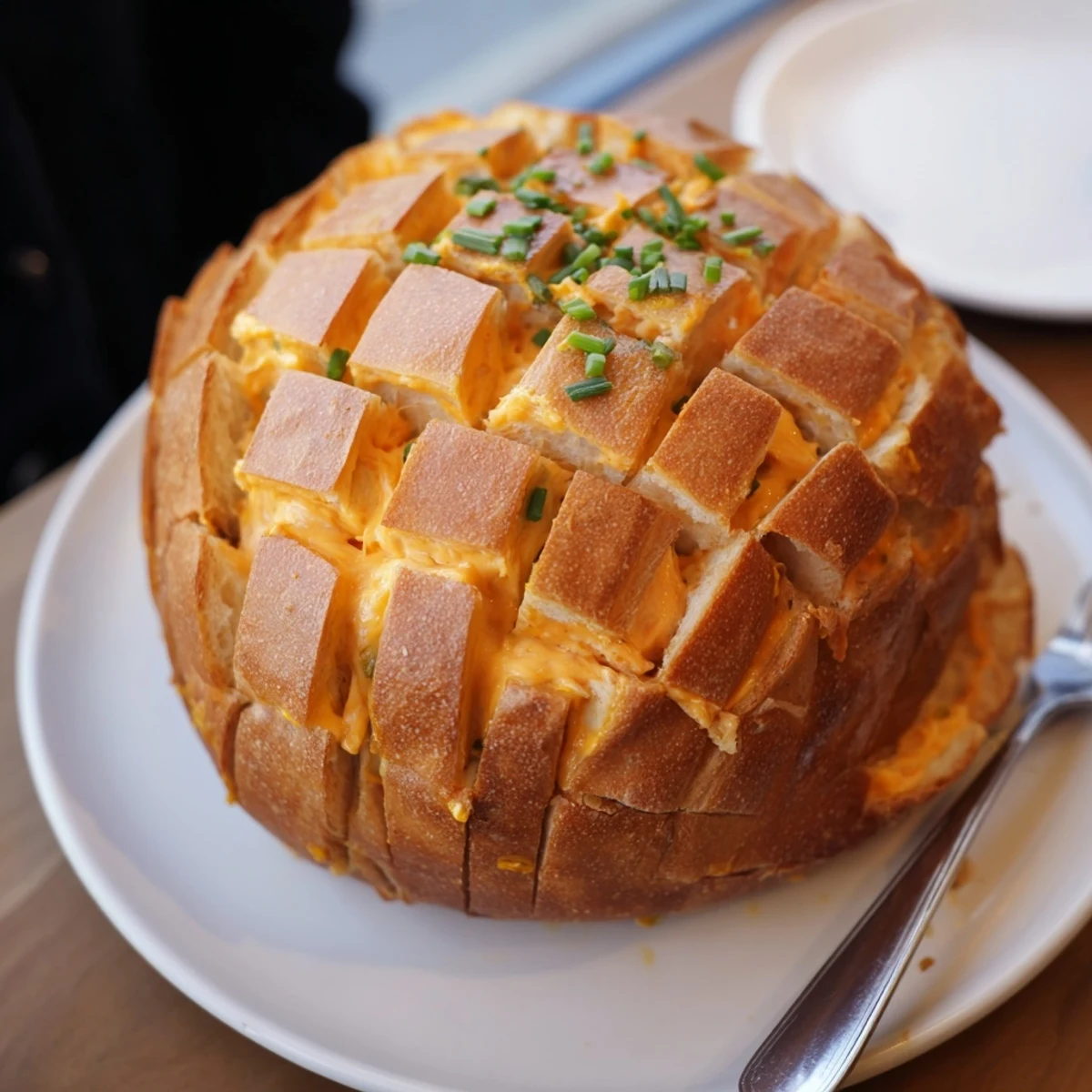 Warm, melted Pimento Cheese & Jalapeño Pull-Apart Grilled Cheese, with visible jalapeño slices.