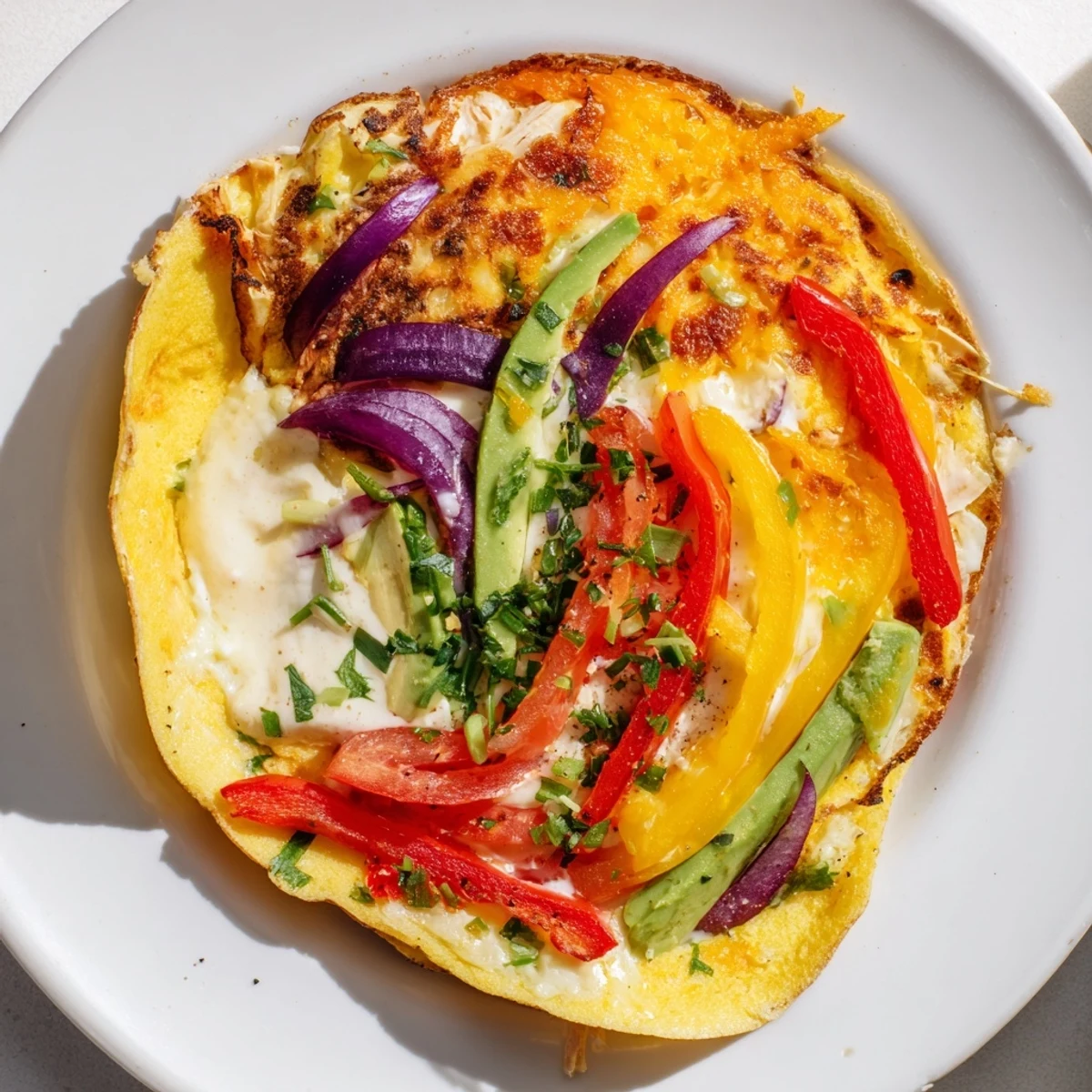 Vibrant Sheet-Pan Fajita Chicken Rainbow Wraps, overflowing with colorful veggies and juicy, seasoned chicken, ready to eat!