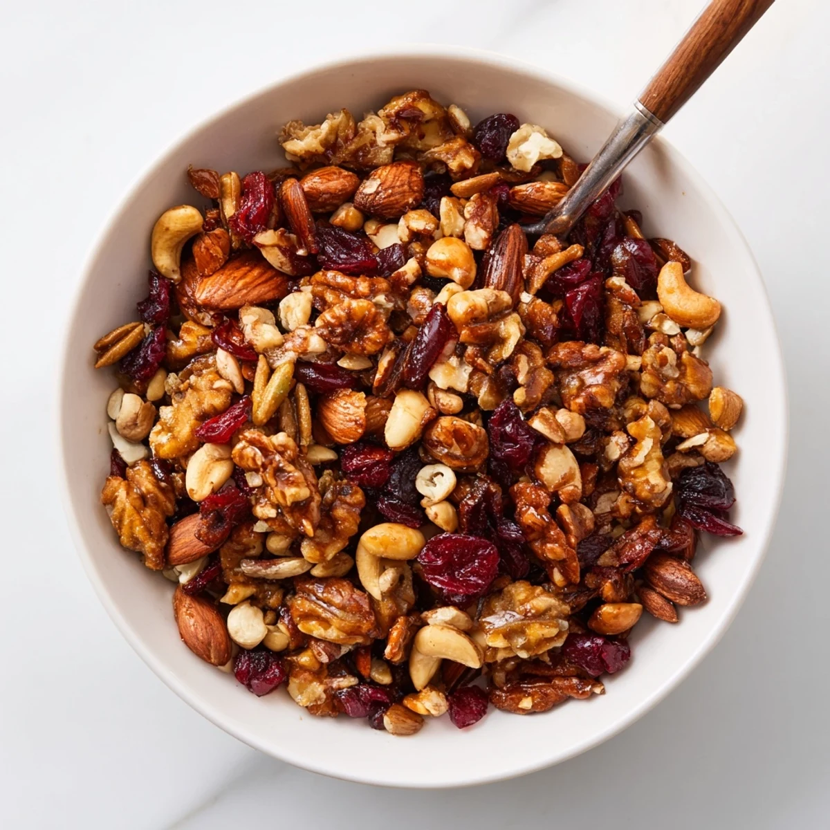 Golden, crunchy Squirrels Gourmet Nut Bowl, perfectly roasted and ready to eat, a healthy snack.