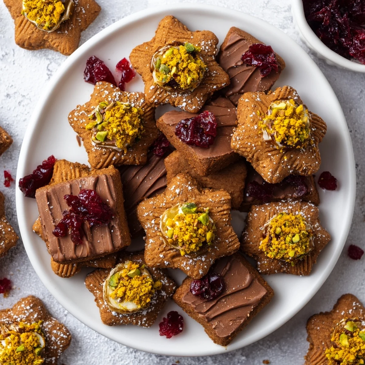 Golden-baked Festive Christmas Joy Trios, perfect for a Christmas gathering, showing a variety of treats.