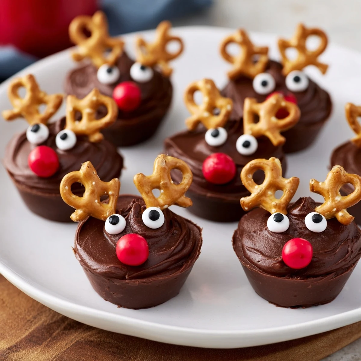 Chocolate Reindeer Pudding Cups