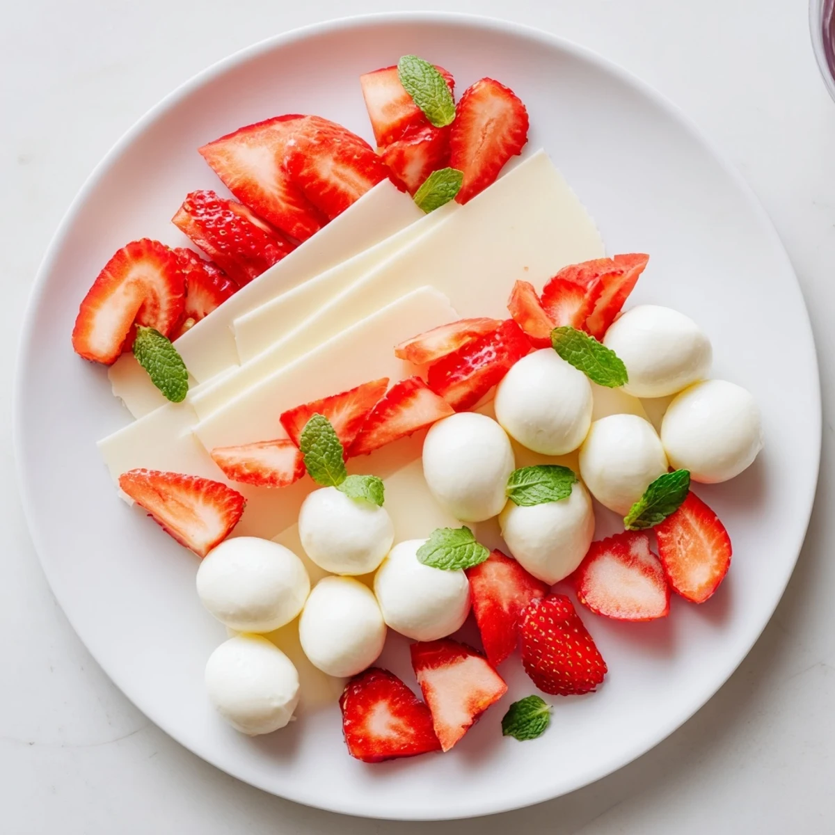 Festive Peppermint Stripe Celebration appetizer platter featuring rows of red and white delights, ready to enjoy.