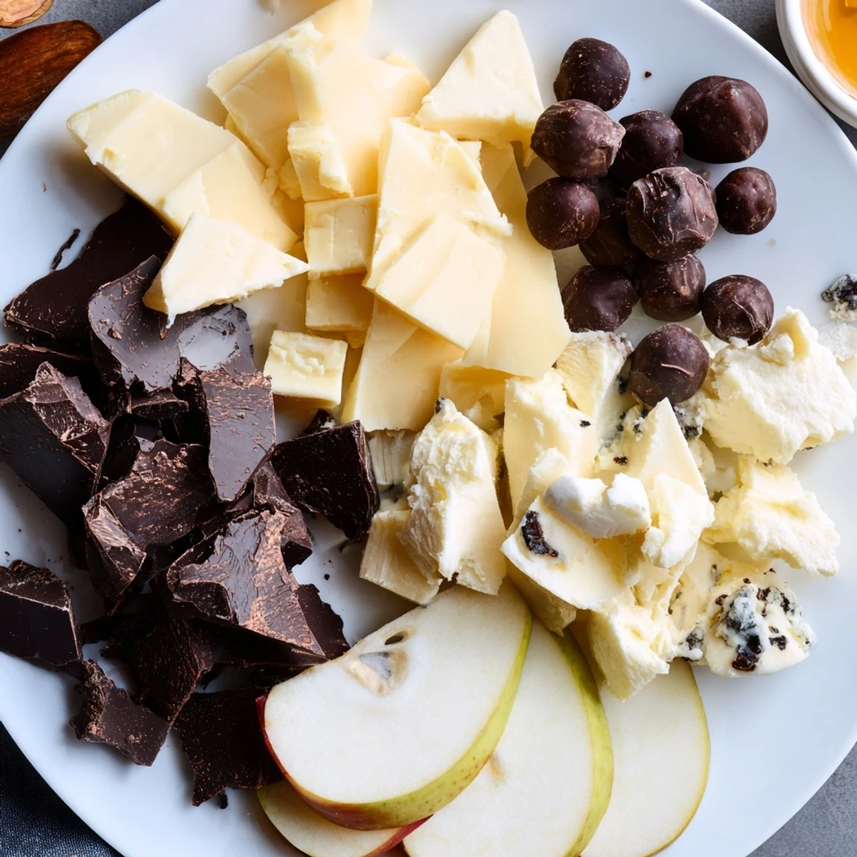 Enjoy a cozy evening with this fireside comfort & cocoa, complete with rich chocolate and a rustic cheese board.