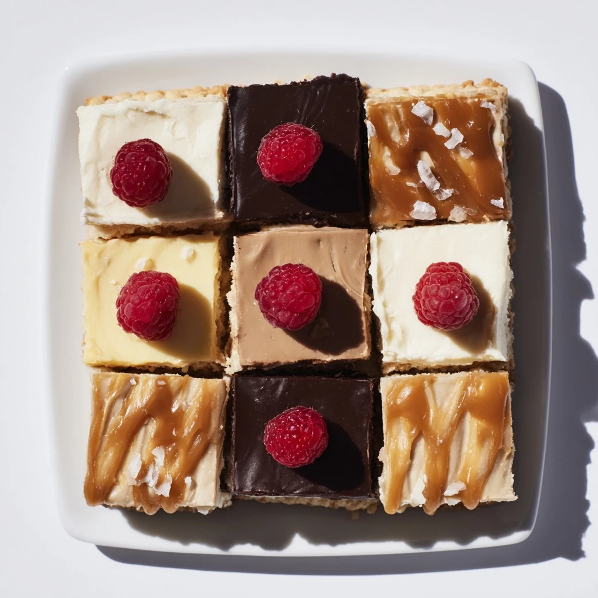 Colorful photo of homemade Checkerboard Terrace dessert with inviting squares of various flavors, perfect for sharing.