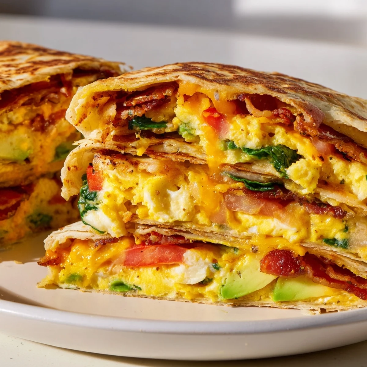 Crispy Breakfast Wrap Folded