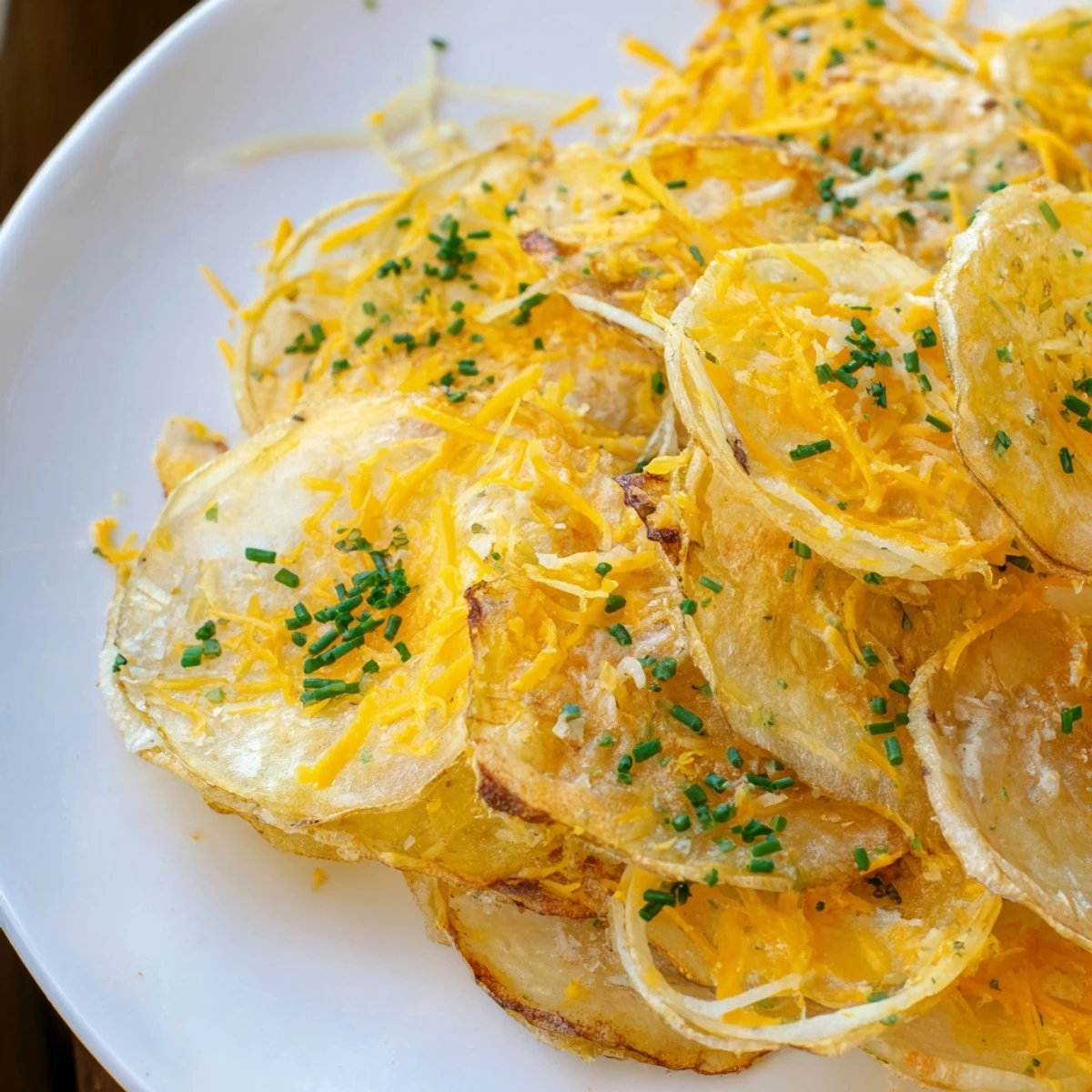 Deliciously crunchy Crispy Onion Cheese Chips, made with mozzarella and cheddar, ready to eat now!