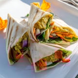 Snowflake Hummus Roasted Veggie Wrap