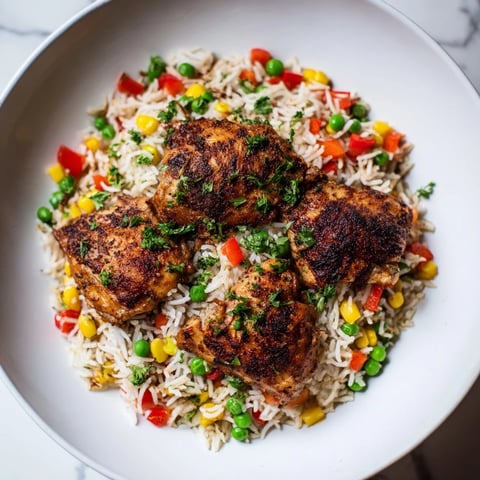 Golden-brown Smoked Paprika Chicken and Rice Casserole, a hearty and flavorful American dinner.