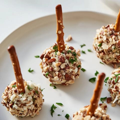Delicious bite-sized acorn cheese balls, ready to serve with crunchy crackers for your fall gathering.