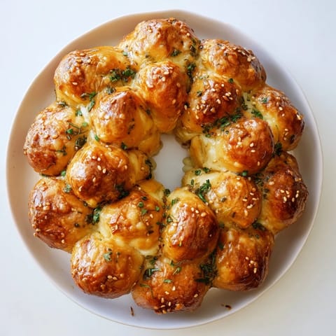 Festive Pull-Apart Bread Wreath