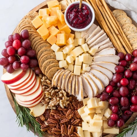 Turkey Cheese Cracker Board