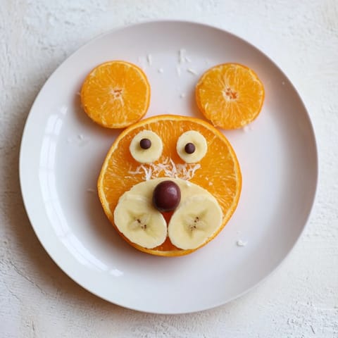Orange Slice Bear Face
