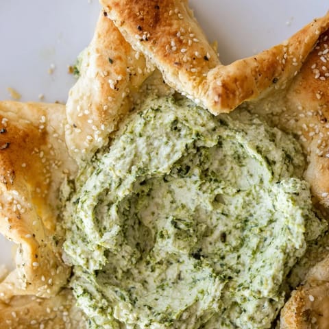 Star-Shaped Pesto Dip