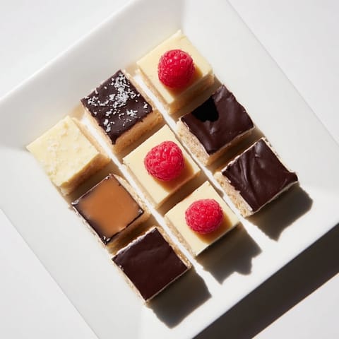 Enjoy the unique checkerboard presentation: Imagine creamy, decadent Checkerboard Terrace squares ready to serve.