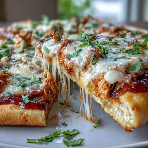 Flavorful garlic naan topped with zesty enchilada sauce, tender chicken, melted cheddar, and spicy jalapeños for a bold fusion pizza.