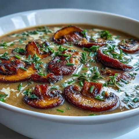 Wild mushroom creamy soup