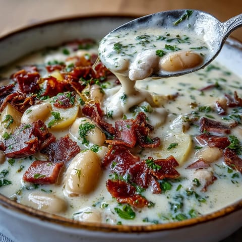 Creamy Ham White Bean Soup