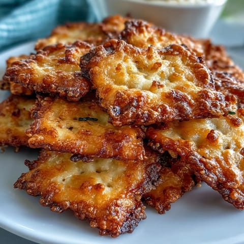 Garlic Parmesan Sourdough Cheez-Its
