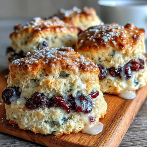 Blueberry Lemon Sourdough Scones