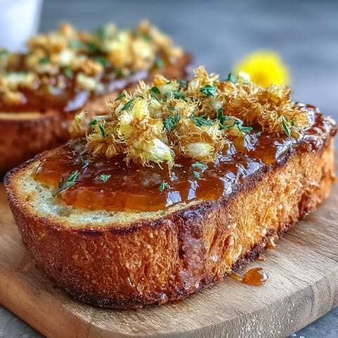 Vibrant yellow dandelion jelly glistens in a mason jar, ready to brighten your breakfast toast or pastries.
