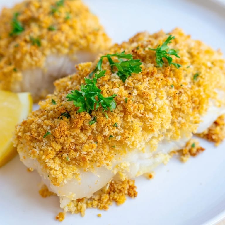 Flaky, baked cod fillets generously coated with a savory Ritz Cracker Topping, perfect for dinner.