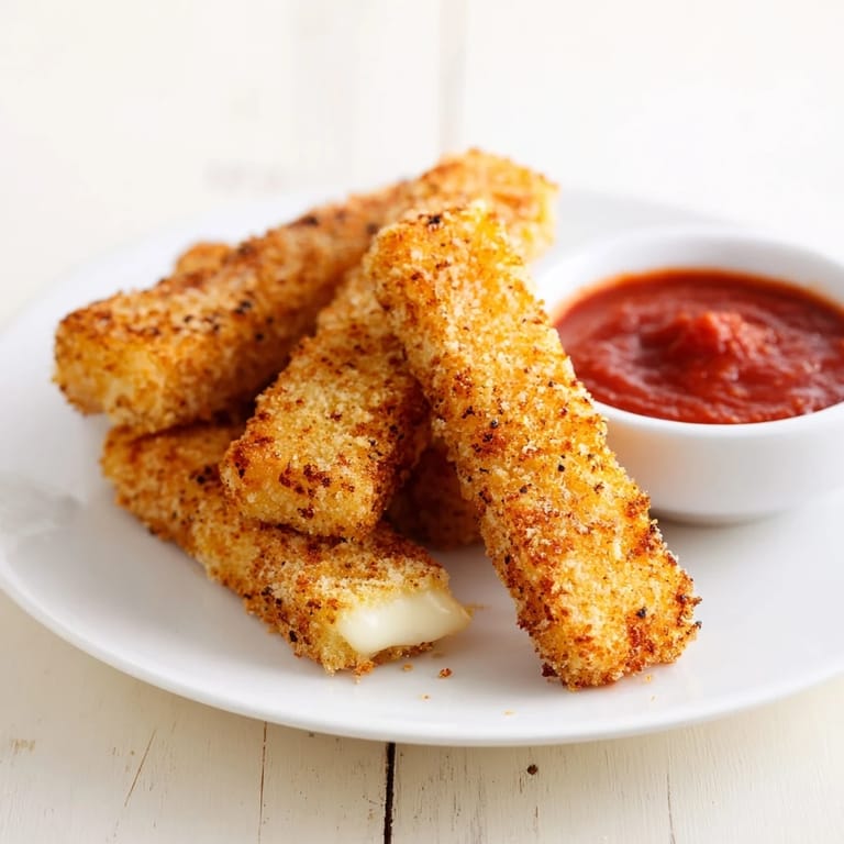 Visualize this: perfectly cooked air fryer mozzarella stick grilled cheese fingers alongside a bowl of marinara.