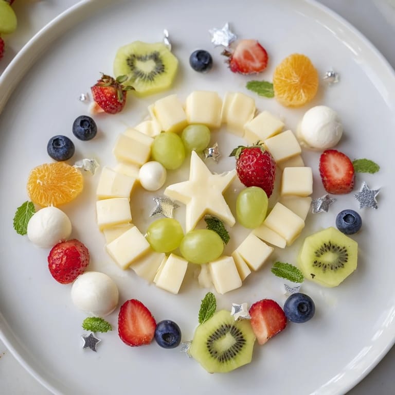 Appealing Comet & Planet Grazing Tray: an inviting arrangement of snacks and dips to create a party appetizer.