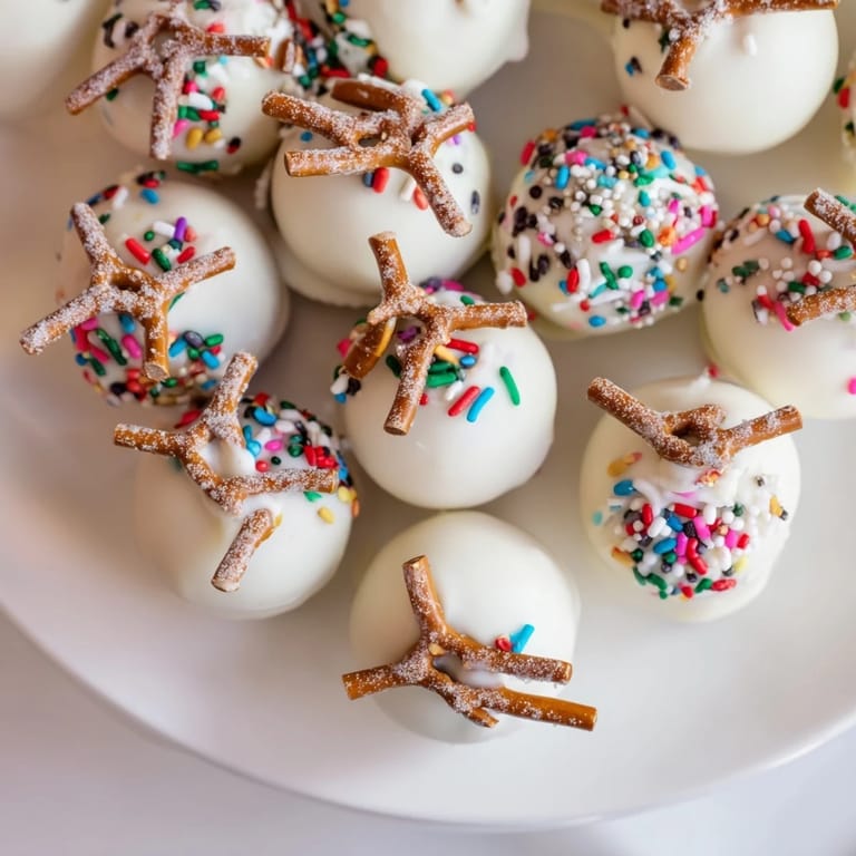 Irresistible Holiday Ornament Candy Balls: a mix of sprinkles and chocolate coating, holiday treats at their best.