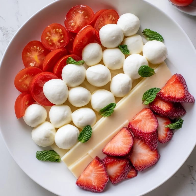 Vivid image of a delicious Peppermint Stripe Celebration platter prepared for a holiday gathering to impress.