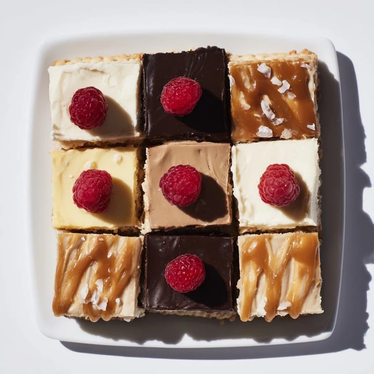 Colorful photo of homemade Checkerboard Terrace dessert with inviting squares of various flavors, perfect for sharing.