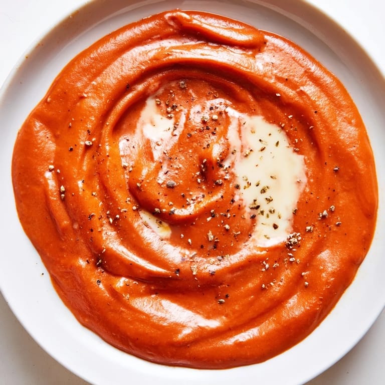 A close-up of the flavorful Instant Creamy Marinara Hack sauce, showing the melted butter and garlic.