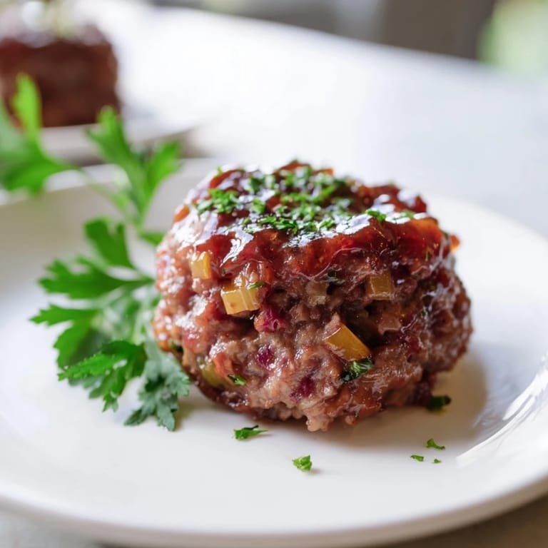 Warm, savory mini meatloaf bites, baked until golden and ready to be enjoyed.