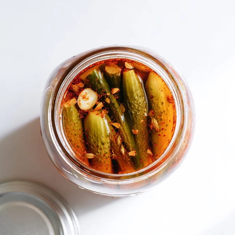 Chilled Taco Pickles served alongside crunchy tortilla chips and nachos, perfect for a spicy party snack or appetizer.