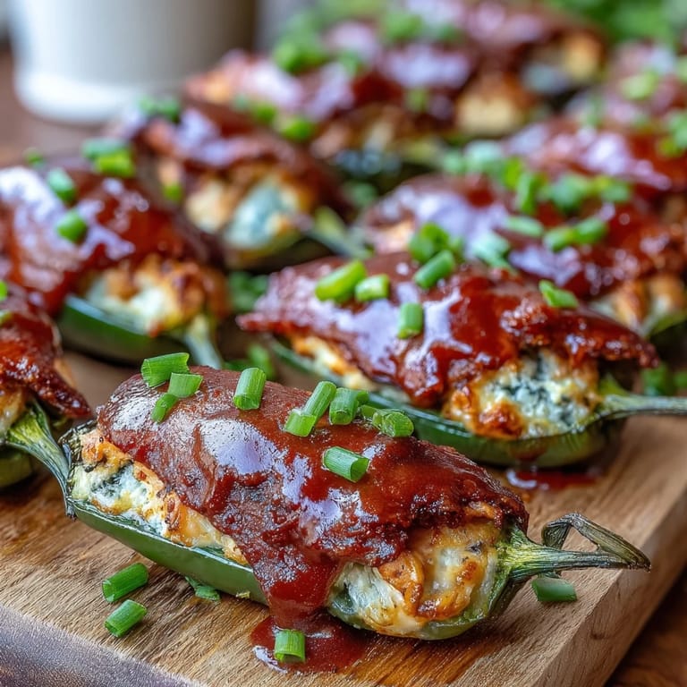 Freshly cooked Buffalo Wing Poppers topped with crumbled blue cheese and chives.