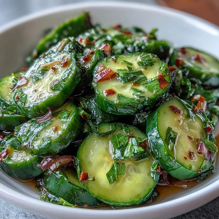 Refreshing and colorful chilli-lime cucumber salad, combining tangy lime, chili heat, and fresh herbs for a light side dish.