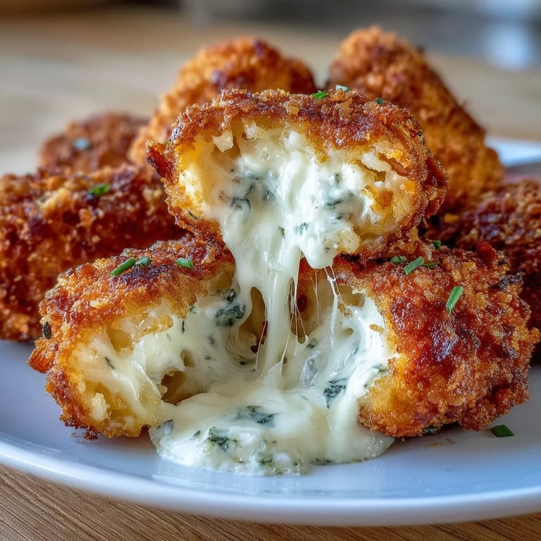 Cheesy potato croquettes inspired by funeral potatoes, coated in crunchy cornflakes and air fried to perfection.