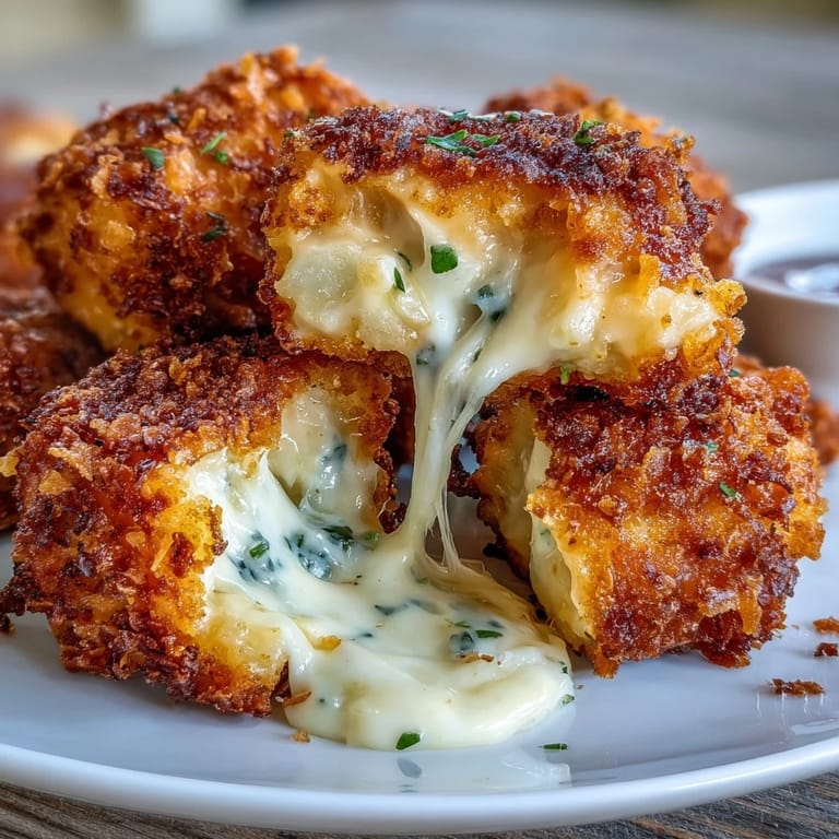 Savory funeral potatoes croquettes with sour cream and cheddar, crisped in the air fryer for a satisfying side.