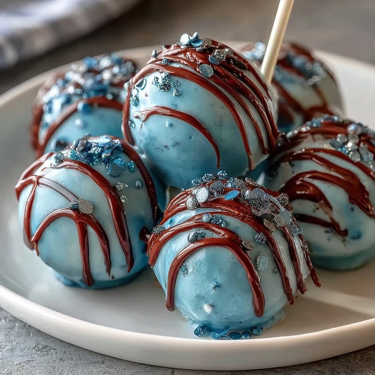 These magical Pisces-inspired cake pops feature shimmering edible glitter and deep galaxy hues, ideal for zodiac-themed celebrations.