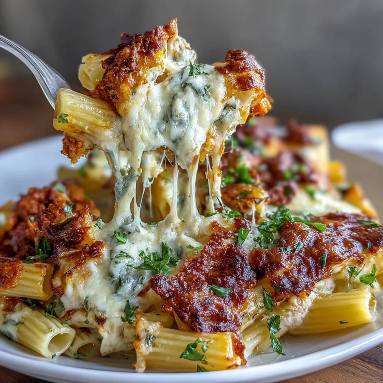 Family-friendly one-pot pasta bake featuring gooey melted cheese, tender noodles, and rich tomato sauce, ready in just 40 minutes.
