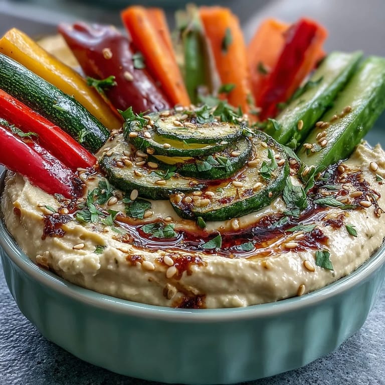 Colorful Field Trip Snack Cups with Hummus and Veggies: vibrant fresh vegetables standing upright in smooth hummus for easy, mess-free dipping.  