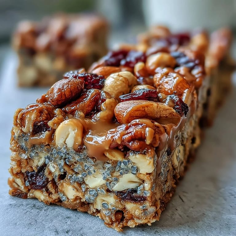 Chewy, homemade granola bars packed with wholesome ingredients—ideal for on-the-go energy.