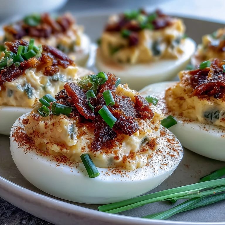 Zesty sweet pickle relish deviled eggs ready for your next party spread.