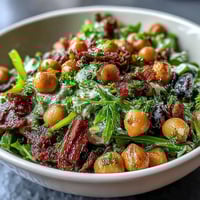 Crunchy celery and chickpea salad with Dijon vinaigrette, a vibrant vegetarian dish with crisp vegetables and zesty dressing.  