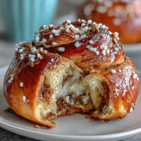 Golden Swedish cardamom buns with a rich, spiced filling, twisted into elegant knots and sprinkled with pearl sugar.